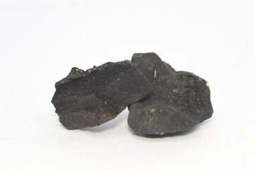 charcoal isolated on white background, for design, copy space 