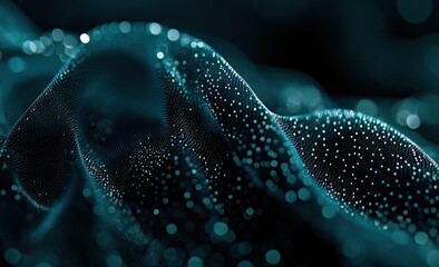 Abstract teal data flow