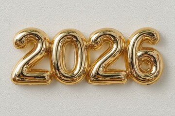 golden metallic numbers spelling 2026