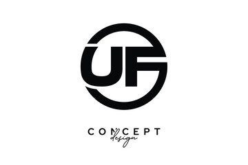 UF Creative Circle Monogram Logo Design &ndash; Modern Branding Concept