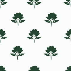 seamless pattern with green leaves