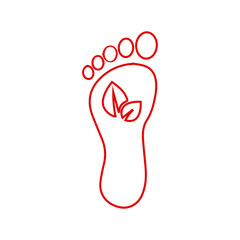 Environmental Carbon Footprint Outline Icon - Climate Change, Eco, and Sustainability Line Art Vector	