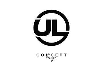 UL Creative Circle Monogram Logo Design – Modern Branding Concept