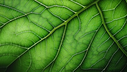 Vibrant Green Leaves With Intricate Veins Symbolizing Growth Freshness And The Beauty Of Nature
