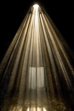 Light rays radiating from a high point
