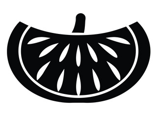pumpkin slice silhouette vector icon