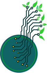 Eco-Friendly Technology Symbol &ndash; Nature