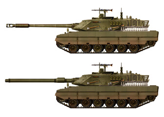A collection of MBT concepts (top: Patagon Revolution 105mm, bottom: Patagon Revolution 120mm). Individual images, in full size, can be found in the portfolio or by name in the site search