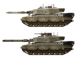 A collection of MBT concepts (top: Olipard 1A1, bottom: Olipard 1A2). Individual images, in full size, can be found in the portfolio or by name in the site search