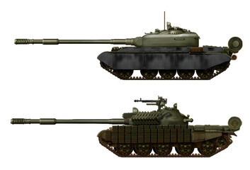 A collection of MBT concepts (top: T-55-130, bottom: T-62-130). Individual images, in full size, can be found in the portfolio or by name in the site search
