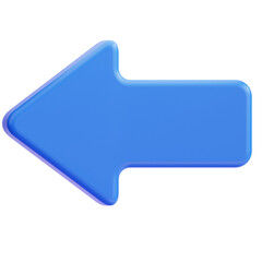 Left arrow 3d icon