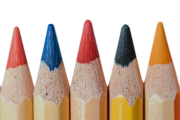Artistic crayon isolated on transparent background