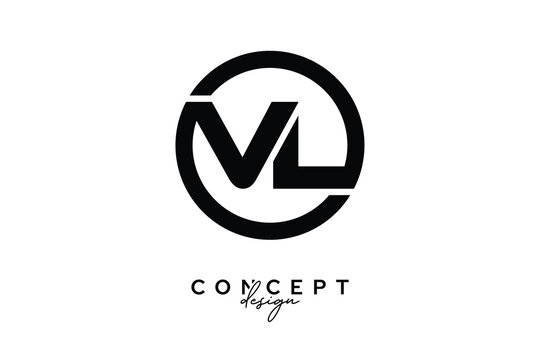 VL Creative Circle Monogram Logo Design &ndash; Modern Branding Concept