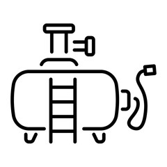 A line style icon showing gas tank