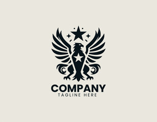 Obraz premium Griffin Star vector logo illustration