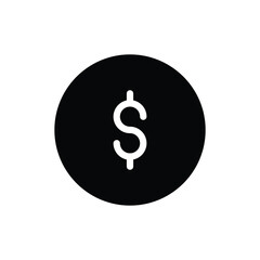 Black Line USD Dollar money currency solid icon vector design good for web or mobile app