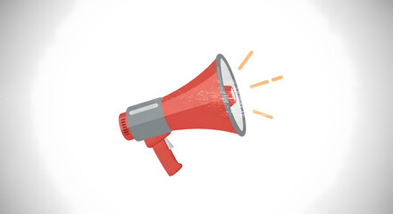 Red Megaphone - Announcement, Marketing, and Communication