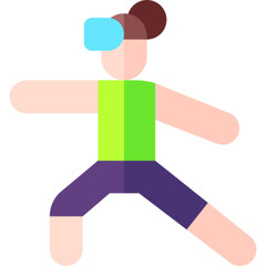 Virtual Running Vector Icon