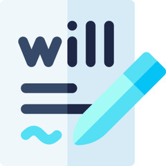 Estate Will Vector Icon