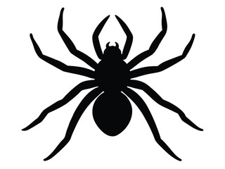 spider crawling silhouette vector icon