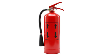 Obraz premium Red fire extinguisher is centered, shows a smooth, surface with a light, on a black background for product photography, or illustration.