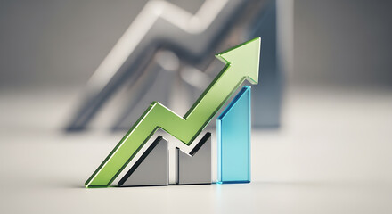 Green Arrow Upward Trend: Financial Growth and Success