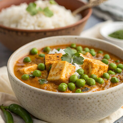 matar paneer curry recipe made using cottage chees