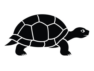 tortoise standing silhouette vector icon