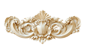 Artistic decorative frame isolated on transparent background