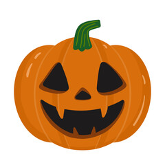 Cute Halloween Pumpkin Doodle Isolated Illustration Design