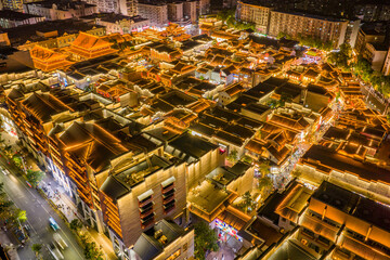 Night view of ancient buildings in Jiangxi, China