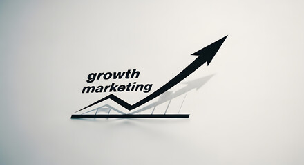 Growth Marketing Arrow: Upward Trend and Strategic Direction