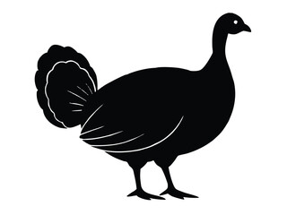 Obraz premium turkey standing silhouette vector icon