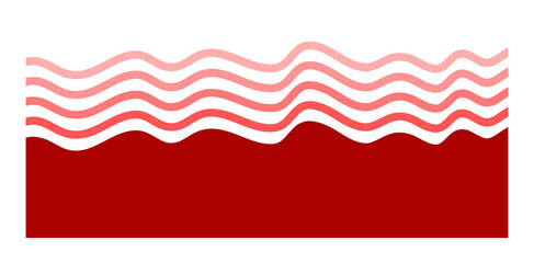 Abstract Wavy Background with Smooth Gradient Curves. Fluid Minimal Shapes for Modern Digital Design Template