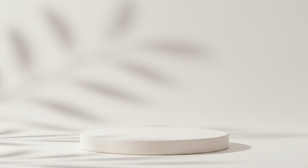 Neutral podium with soft shadow for product display