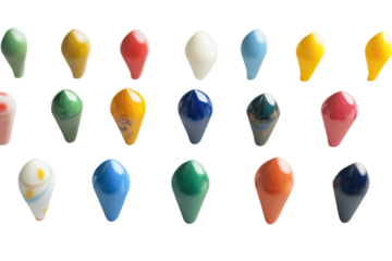 Collection of colorful map pins isolated on transparent background. Collection set of colorful location pin icons isolated on white background.