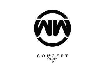 WW Creative Circle Monogram Logo Design – Modern Branding Concept
