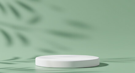 Product display stand platform with leaf shadows