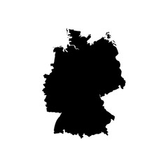 Obraz premium Germany's bold silhouette map for impactful geographical representations and design projects