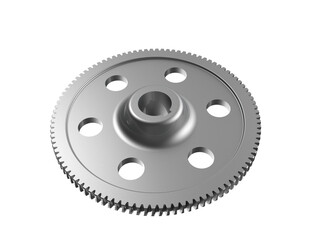 Precision 3D Rendered Silver Worm Gear, High-Resolution Metallic Mechanical Engineering Component, Ideal for Industrial Power Transmission, Modern Automation and Robotics, Isolated Transparent PNG