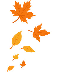 Autumn Leaves Vector Seamless Pattern – Colorful Maple, Oak, and Fall Foliage Background for Posters, Greeting Cards, Flyers, Seasonal Invitations, Digital Illustrations, and Web Templates