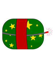 Vector Illustration of Diwali Crackers with Glowing Diyas for Greeting Card, Invitation, and Festive Poster