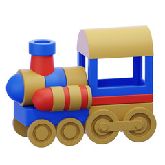 Children's Toy Train 3D Icon