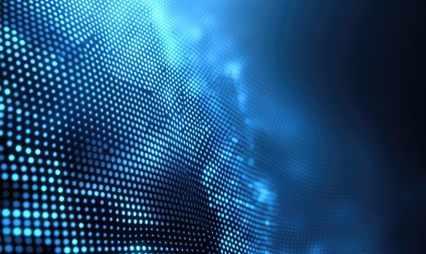 Abstract blue LED display - Powered by Adobe