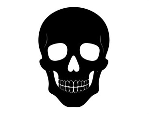 Fototapeta premium Simple black skull graphic