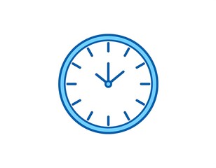 Simple blue clock graphic