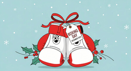 Boxing Day Celebration with Festive Gloves