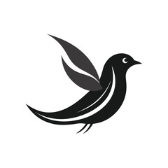 Black bird flying