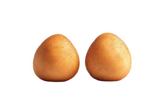 Golden fried coxinha snacks isolated on transparent background. Coxinha isolated on white background. - Powered by Adobe