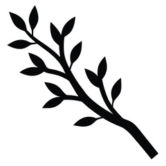 branch vector icon on white background